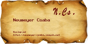 Neumeyer Csaba névjegykártya